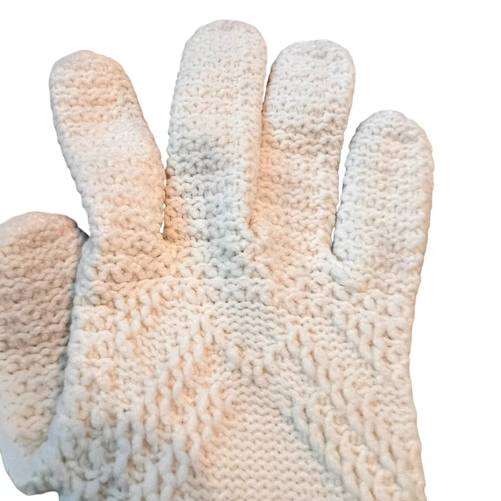 Vintage‎ Childrens/Womens Knit Gloves Pearl Buttons Retro Glam